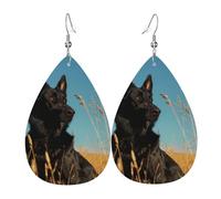 Black Shepherd German Donna Pendenti Lunghi Orecchino A Gancio Grandi Orecchini Pendenti Per Festa Regalo Fori Multipli