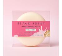 BLACK SHINE Sapone solido artigianale al collagene e (pH) 6 neutro per viso e corpo | Detergente esfoliante antietà (confezione da 2)