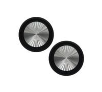 (black silver) 2PCS 3.54" Low Frequency Loudspeaker Diaphragm Woofers Radiator Music Bass Passive Speaker Repair Part black silver