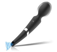 Black&silver - beck wand e onde stimolanti in silicone 2 in 1