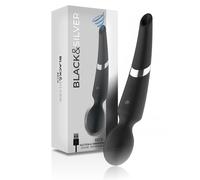 Black & Silver Beck Suction & Vibration Silicone Rechargeable Black