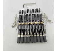 Black Single Headless Guitar Bridge Headless Fanned Fixed Brass Fan Bridges (Color : 9 Strings Bridge)