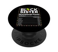Black Sister Valori nutrizionali Melanina Sista Fatto nutrizionale PopSockets PopGrip Adesivo