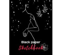 Black Sketch Book Paper 120 Pages 8.5x11 Inches
