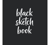 BLACK SKETCHBOOK - Quaderno con FOGLI NERI. Sketchbook con 100 fogli neri. Formato quadrato. Ideale per disegnare o scrivere in toni chiari