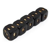 Black Skull Dice Grinning Skull Deluxe Devil Poker Dice Gothic Gambling Dice Tower with Death 5pcs