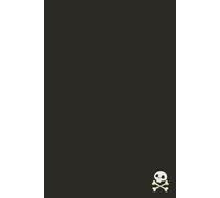 Black Skull Notebook - Dark Humor Journal with Funny Quote: Glossy black cover, skull & crossbones, 6x9 lined, 120 pages for school or personal use; ... Pages May Contain Traces of Your Sanity.”