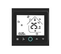 (Black) Smart AC Thermostat Remote Control Voice Command Labor-saving 4 Pipe Wi-Fi Smart Air Conditioner The