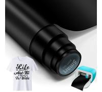 Black Smart Iron On for Cricut Joy, 14 x 200 cm, pellicola per plotter tessile a trasferimento termico, in vinile, flessibile, per lavori con ferro da stiro, senza tappetino da taglio, per magliette