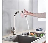 Black Smart Touch On Kitchen Faucet Sensor 360 Rotation Pull out Single Handle Mixer Tap Two Water Modes Sink Crane Hot Cold Heavy Duty