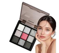 Black Smoky Eyeshadow Pallet - Oscuro, Silver -Gray Eyeshadow per occhi affumicati - 9 colori altamente pigmentati e miscelabili - Occhi resistenti - Plet per look da sera, maschera e feste