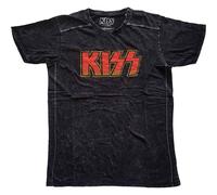 Black Snow Wash Kiss Classic Logo autorizzato Uomo maglietta