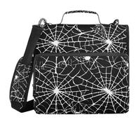 Black Spider Net 3,8 cm 3 anelli robusto cerniera raccoglitore con cinghia Laege capacità portfolio organizer per scuola media