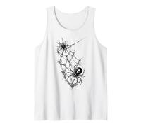 Black Spider Web Gothic Horror Blackwork Tattoo Canotta
