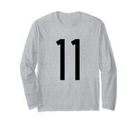 Black Sports Team Number #11 Maglia a Manica