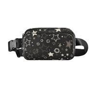 Black Star - Marsupio alla moda per donne, uomini, adolescenti, borsa sportiva multiuso a tracolla con tracolla regolabile, per shopping, sport, lavoro