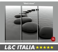 Black stone - 3 QUADRI MODERNI CASA ARREDAMENTO POSTER STAMPE PICTURE BILD ZEN