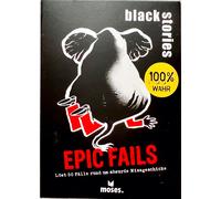 Black stories Epic Fails Moses Partyspiel Gioco di Carte Gioco-Enigma, Quiz ,
