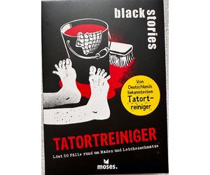 Black Stories Tatortreiniger Moses Gioco Da Tavolo Gioco Di Indovinelli
