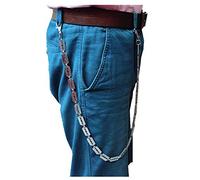 Black Sugar - Catena per pantaloni a lama da rasoio a portafoglio per biker, catena a portafoglio doppia, in jeans, stile punk, rock, stile gotico, punk Emo