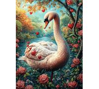 Black Swan Lake Rompicapo 500 Pezzi Per Decorazione Murale Grande Formato Animals And Plants Cartone Rigido Panoramico Per Pareti Ampie Stampa Ad Alta Definizione 500 PCS