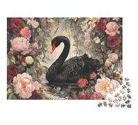Black Swan Wall Mural Jigsaw Puzzle Impossibili 1000Pcs Decorazione Per La Casa. Rilassamento E Intelligence Per Adulti E Ragazzi Da 14 Anni 38x26cm/1000pcs