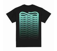 Black Tee Ribs Rear Cyan (T- Shirt Manica Corta,as6, Alpha, s, Regular, Regular, S)