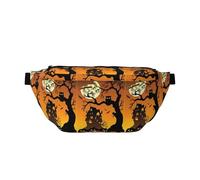 Black Tree Owl Pumpkin Head Marsupio regolabile per uomini e donne corsa, escursionismo, arrampicata, palestra, cyclette, ecc., Nero , Taglia unica