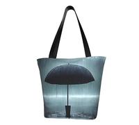 Black Umbrella in the Rain Borsa a tracolla da donna, borsa a tracolla, borsa a tracolla, borsa a tracolla da viaggio per weekend, colore nero, taglia unica
