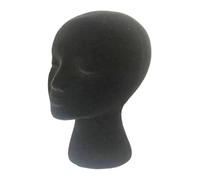 Black Velvet Mannequin Head Display | Foam Manikin Head For Wig Display, Eyewear, Headphones, Glasses, Hats, Jewelry & Hair Accessories, Beauty Cosmetology Salon & Retail Use