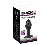 Vibratore anale in silicone ricaricabile Black Velvet Twist (nero)