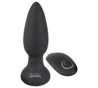 Velluto Nero - vibratore anale rotante con perle e radiocontrollo, ricaricabile