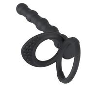 Anello per pene/testicoli con dildo anale | Giocattolo per coppia | Bl