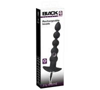 Velvet Nero - Vibratore anale ricaricabile con 5 perle (nero)