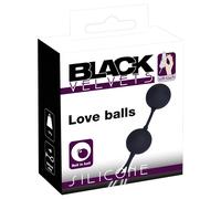 Duo di palline di piacere Black Velvet in silicone