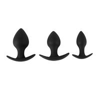 Black Velvets 3 piece Anal Trainer Set set di butt plug Black