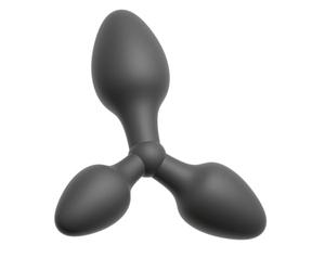Black Velvets Triple Plug anale Nero 13,8 cm