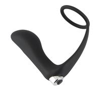 Black Velvets Vibrating Ring & Plug 595853 Black