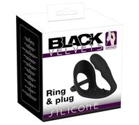 Black Velvets Silicone Cock Ring & Plug