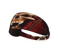 Black Victorian Gothic Skull Damask Donna Uomo Headband Leggera Fascia Capelli Traspiranti Fasce Per Capelli Per Sport Corsa Palestra