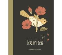 Black Vintage Floral Bird Composition Notebook: Elegant Botanical Bird Blank Journal with 100 Unruled Pages for Writing, Sketching, Journaling, and Creative Ideas