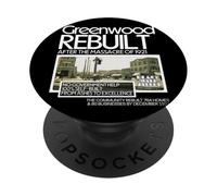 Black Wall Street Greenwood Resilienza Legacy Empowerment PopSockets PopGrip Adesivo