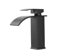 Black Waterfall Bathroom Faucet, Basin, Sink, Sinks, Mixer Tap, Hot And Cold Water Tap, Single Hole Bathroom Sink Faucets(Style 1,G1/2)