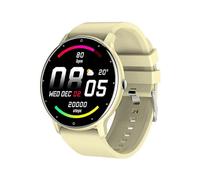 (Black) Waterproof Smart Watch with Heart Rate Blood Pressure Sleep Tracking and Step Counter