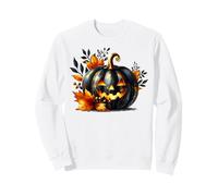 Black White And Orange Halloween Jack O Lantern Pumpkin Face Felpa