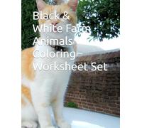 Black & White Clean Farm Animals Coloring Worksheet Set