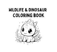 Black White Clean Wildlife & Dinosaur Coloring Worksheet Set