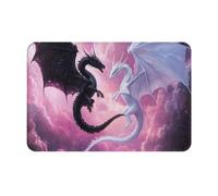 Black White Flying Dragon Vibrant Colors Tappeto Da Bagno Lavabile In Lavatrice Zerbino Asciugapassi Antiscivolo Tappeti Da Bagno Per Esterno Interno Vasca 40X60Cm