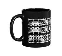 (Black White)Funny "F*ck This Shit" Hidden Message Coffee Mug - Hilarious Office Gift for Work Besties, Coworkers, Friends, and Family