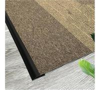 Black White Grey Blue Green Seamless Seamless Transition Strips for Home Office,Floor Transition Strip Self Adhesive Carpet Edge Strip PVC(Black,1m(3.3ft))